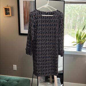 Banana Republic Elegant Navy/White/Red Polka Dot Dress | Size 4